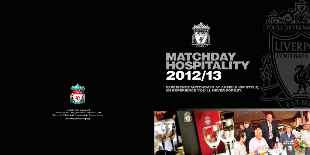 Matchday Hospitality 2012/13