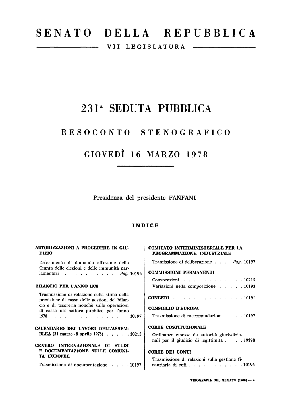 Senato Della Repubblica Vii Legislatura