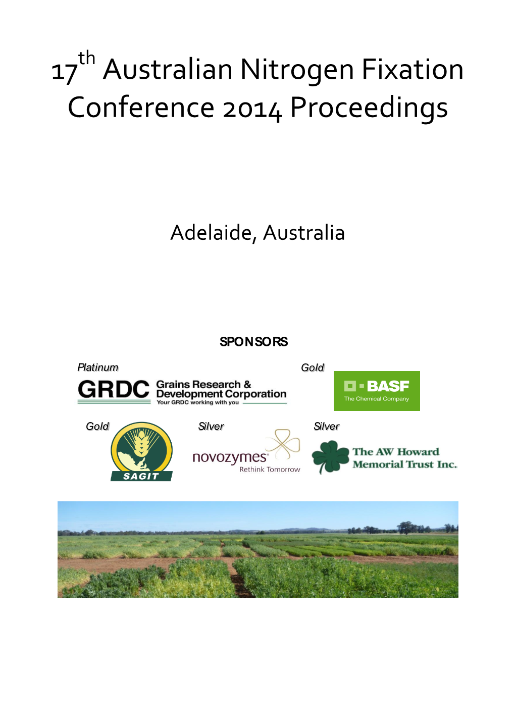 17 Australian Nitrogen Fixation Conference 2014 Proceedings