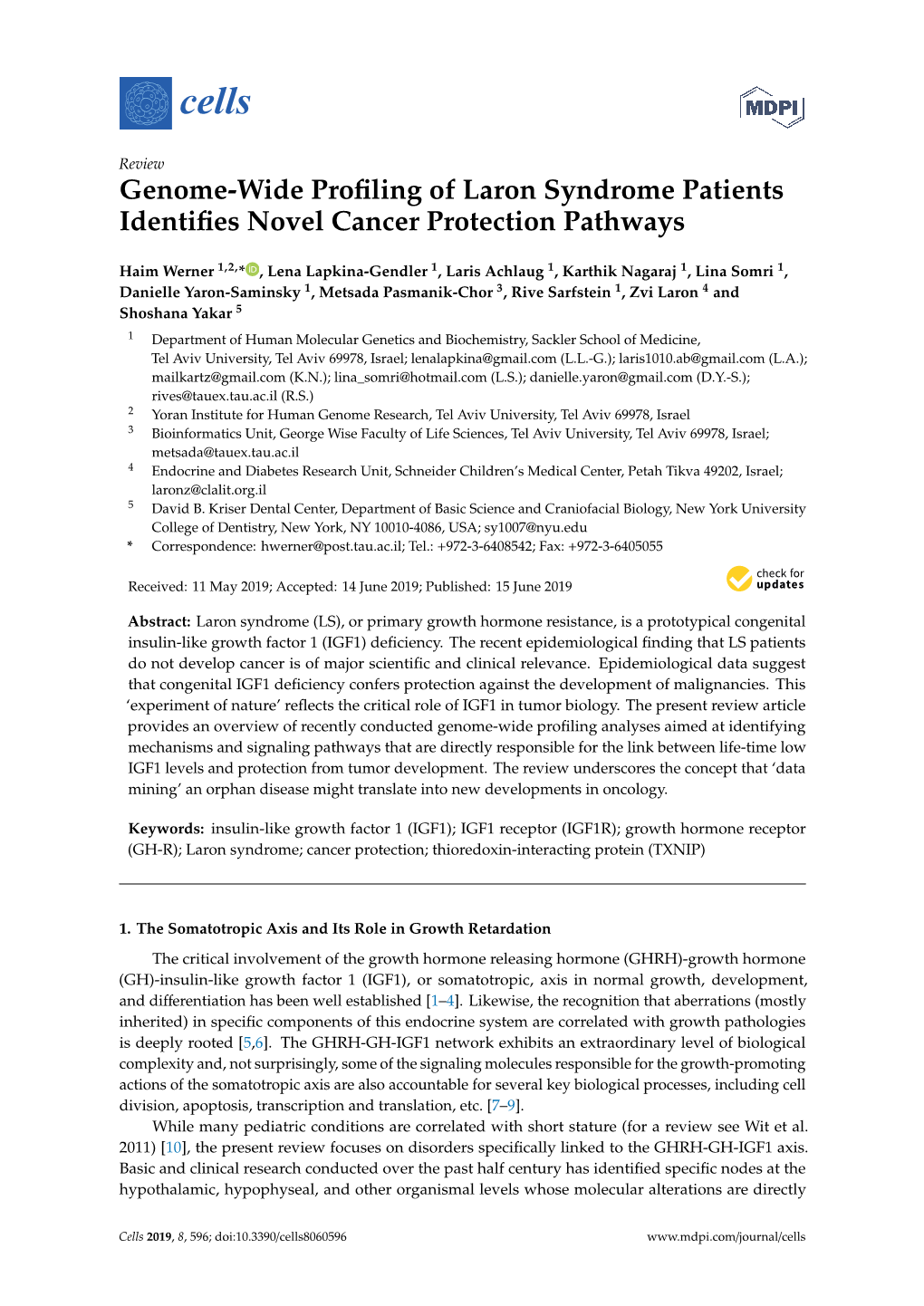 Genome-Wide Profiling of Laron Syndrome Patients Identifies Novel