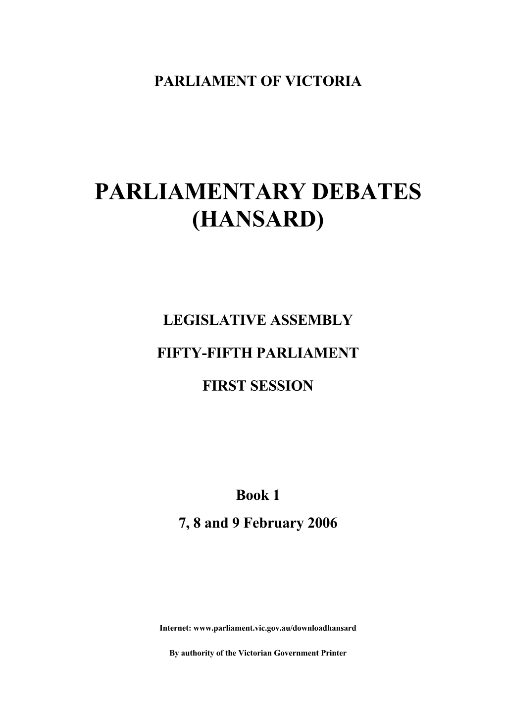 Book 1 7, 8 and 9 February 2006