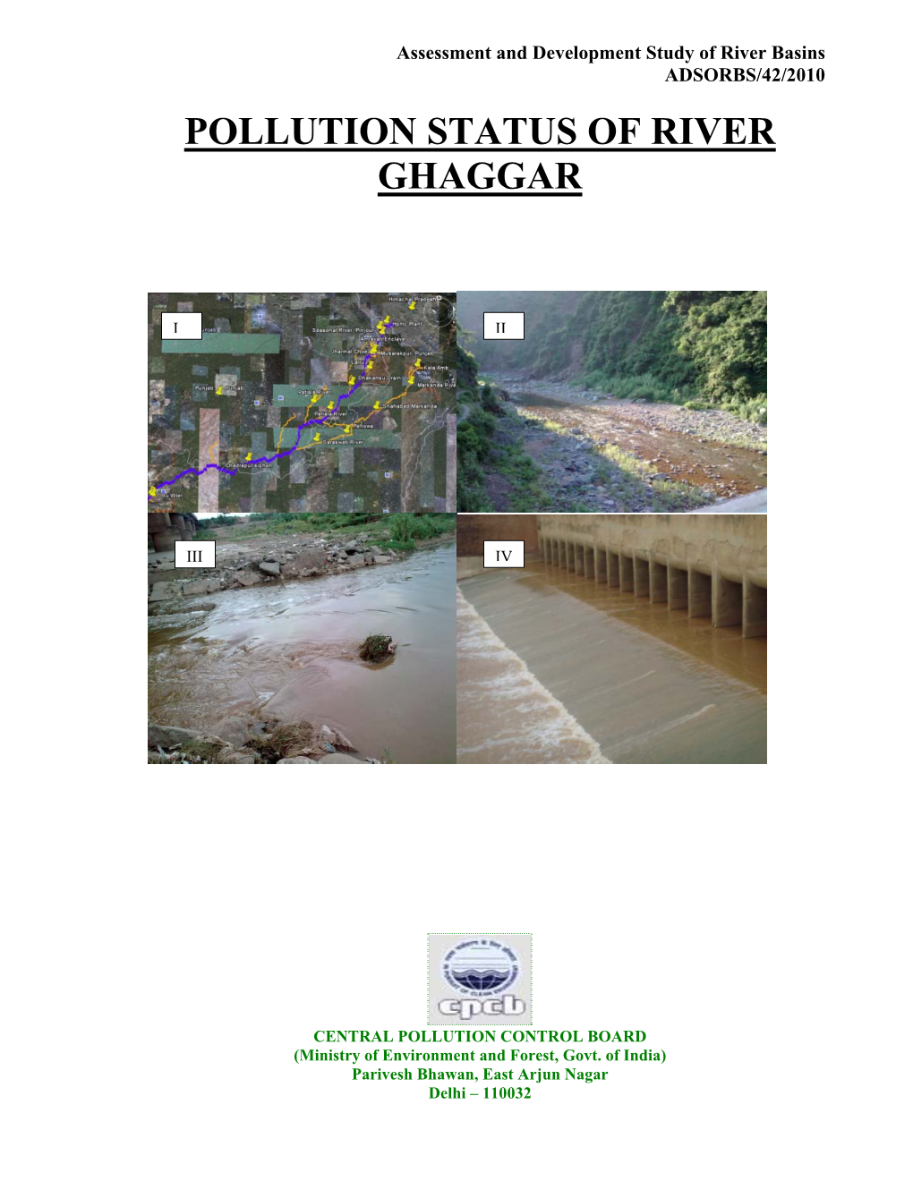 Report on Pollution Problem of River Ghaggar