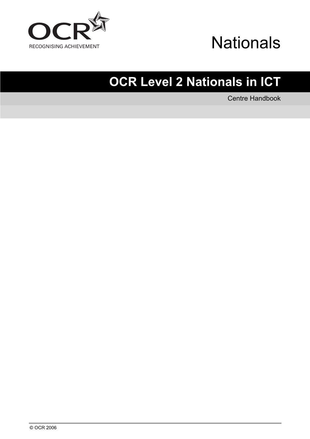 OCR Level 2 Nationals in ICT Centre Handbook