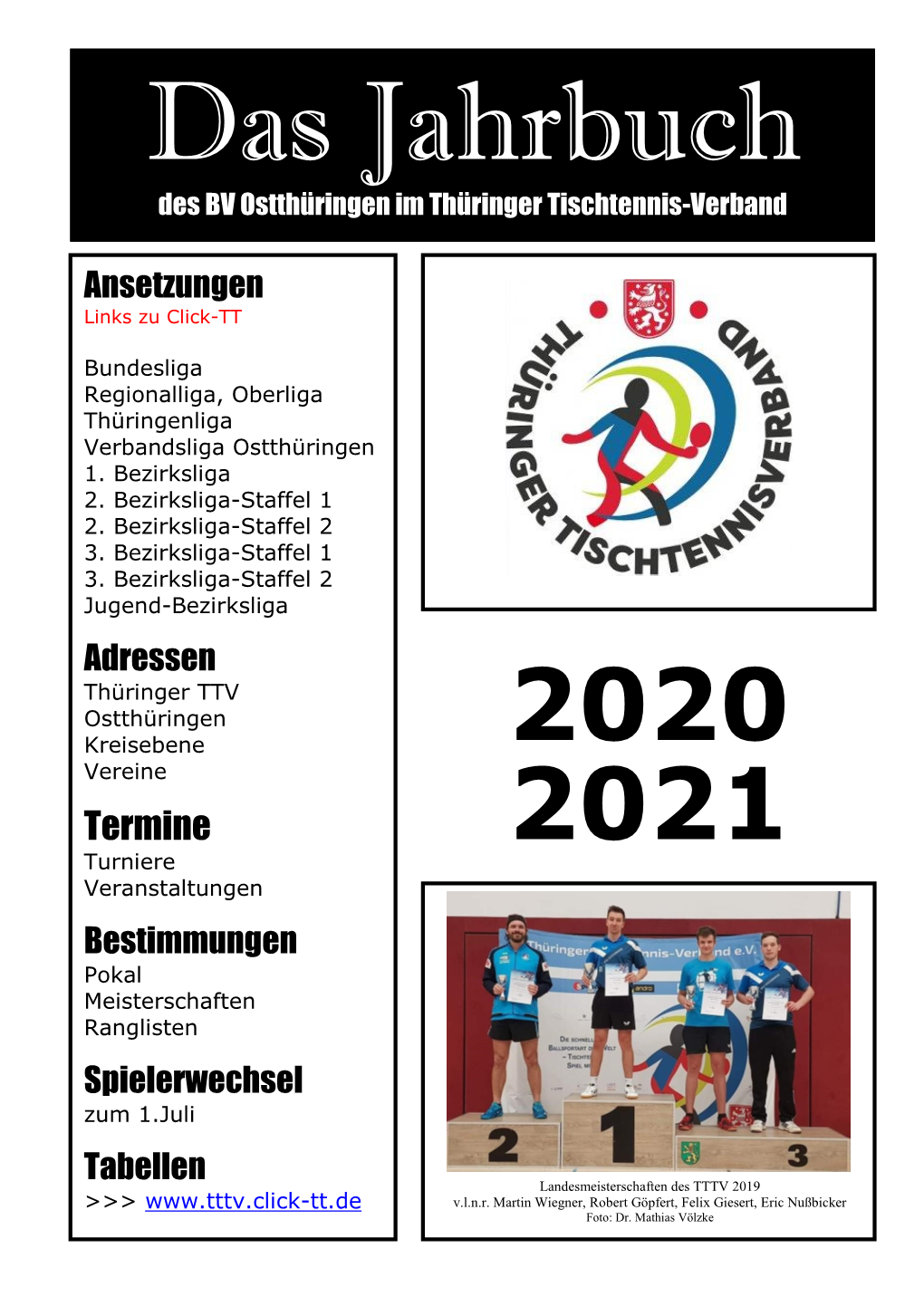 Jahrbuch Des BV OT 2020/2021