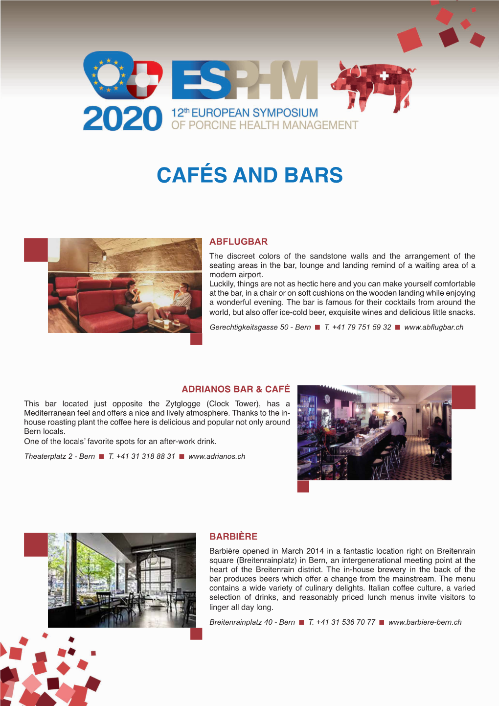 Cafés and Bars