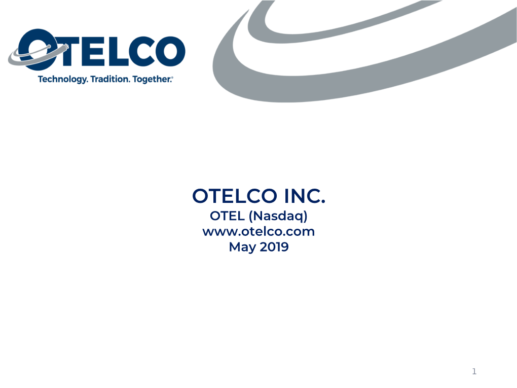 OTELCO INC. OTEL (Nasdaq) May 2019