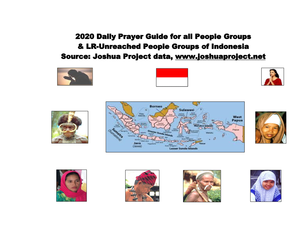 2020 Daily Prayer Guide for All People Groups & LR-Unreached