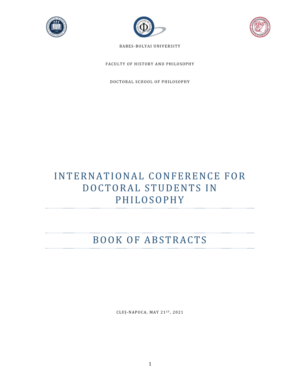 International Conference for Doctoral Students in Philosophy