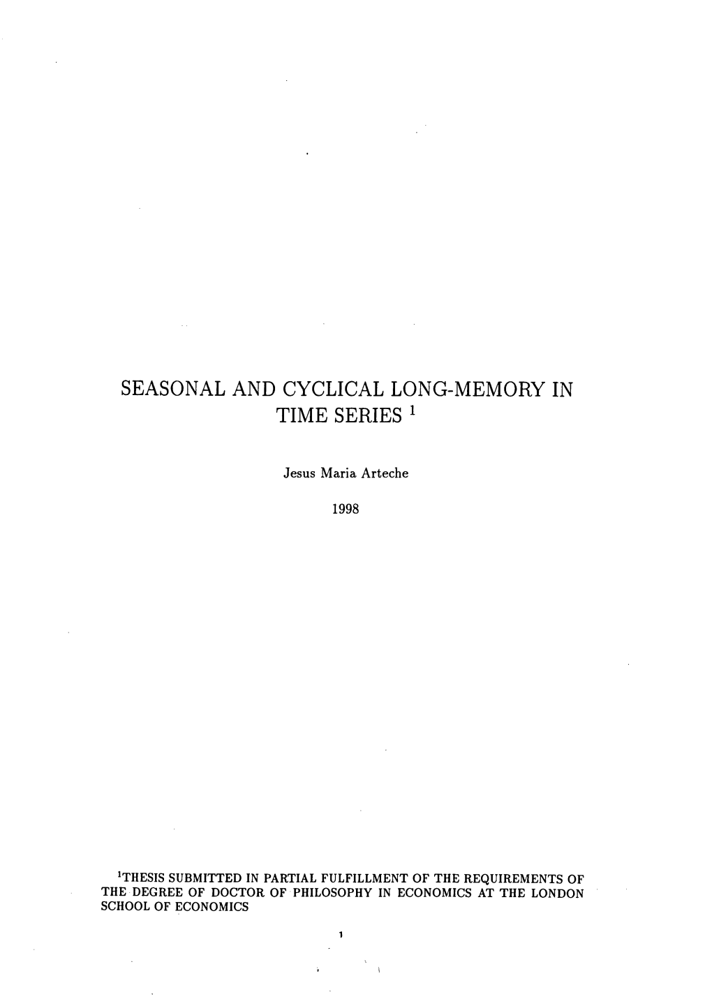 Seasonal and Cyclical Long-Memory in Time Series 1