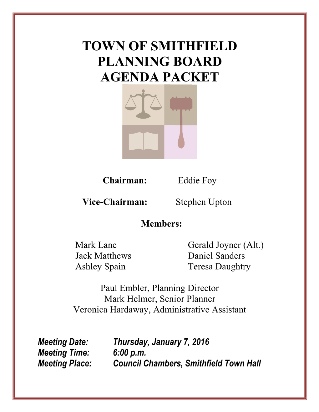 Town of Smithfield Planning Board Agenda Packet