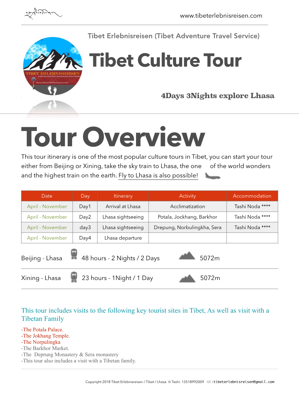4Days 3Nights Explore Lhasa