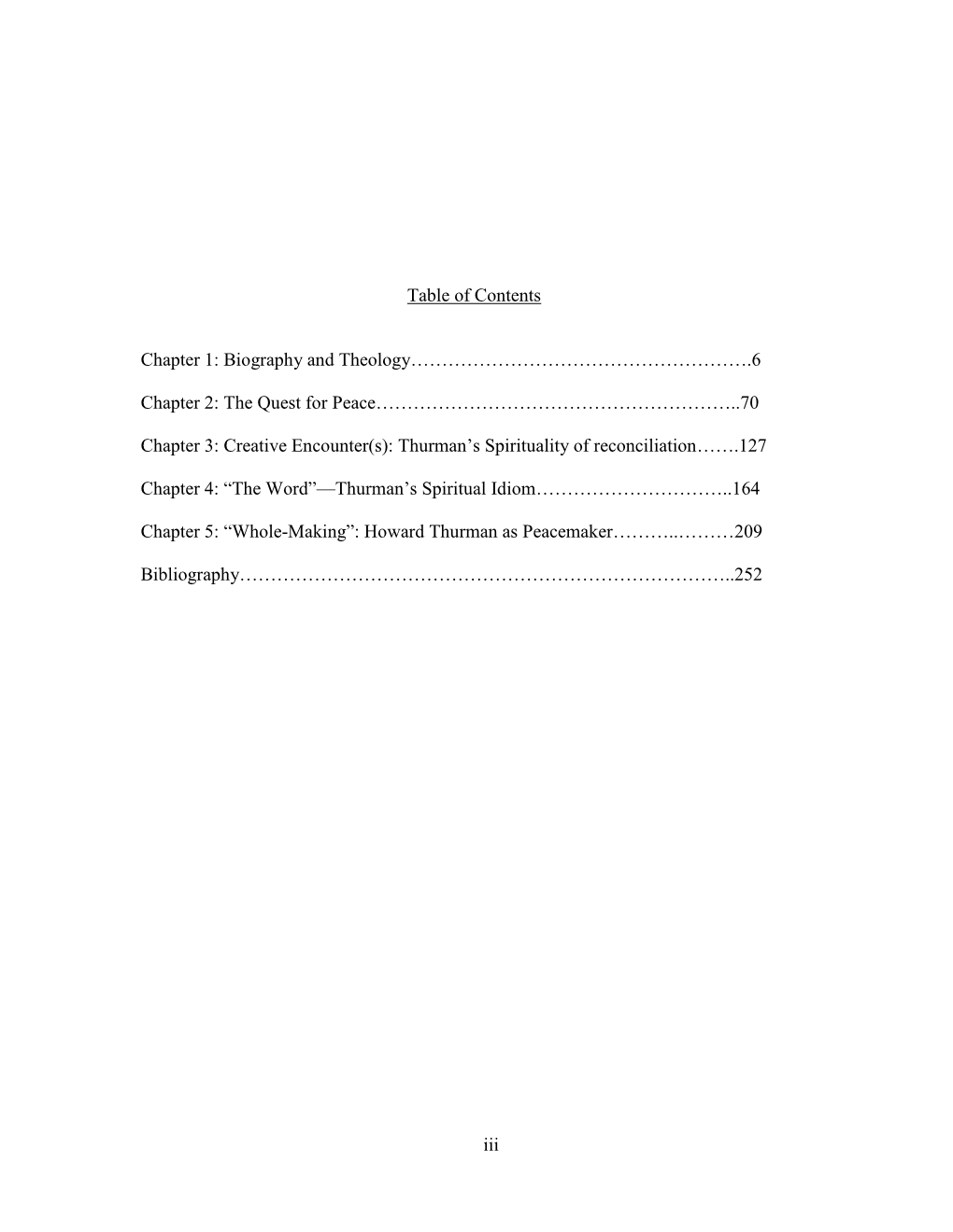 Iii Table of Contents Chapter 1