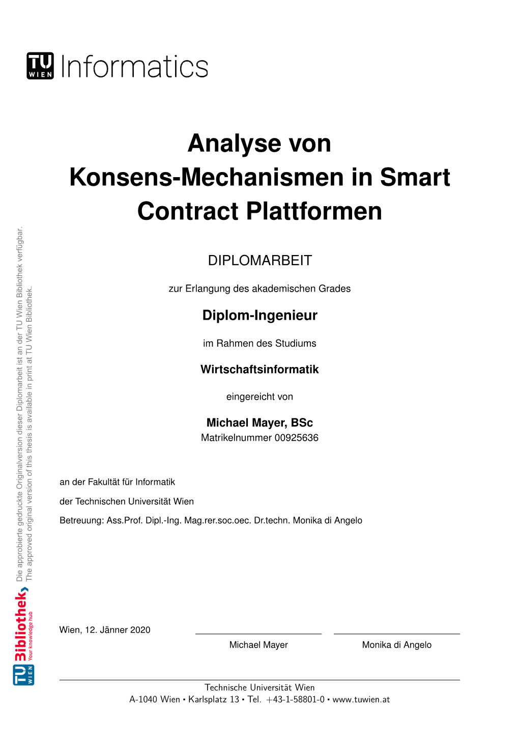 Analysis of Consensus Mechanisms of Smart Contract Platforms