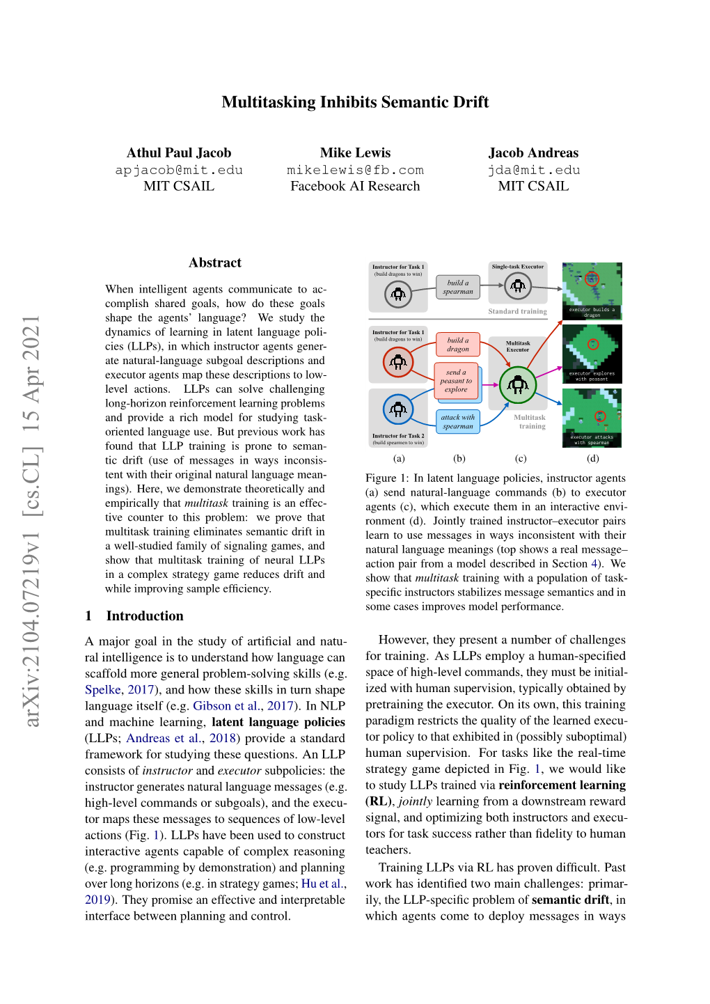 Multitasking Inhibits Semantic Drift