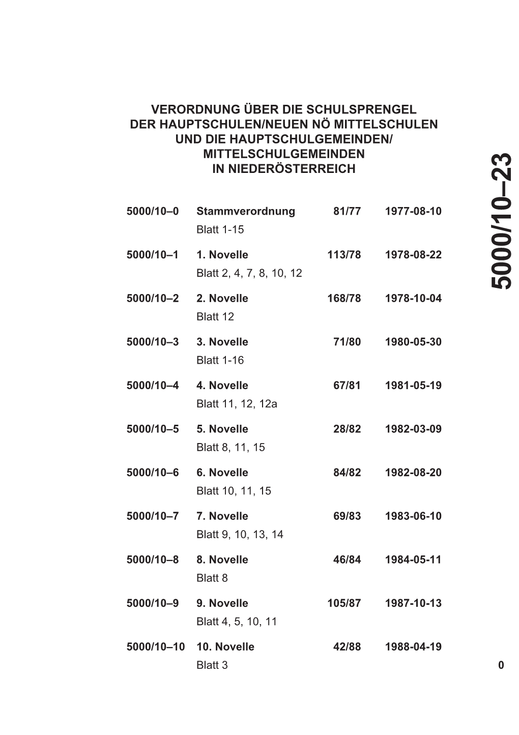 Verordnung Über Die Schulsprengel Der Hauptschulen/Neuen Nö Mittelschulen Und Die Hauptschulgemeinden/ Mittelschulgemeinden in Niederösterreich