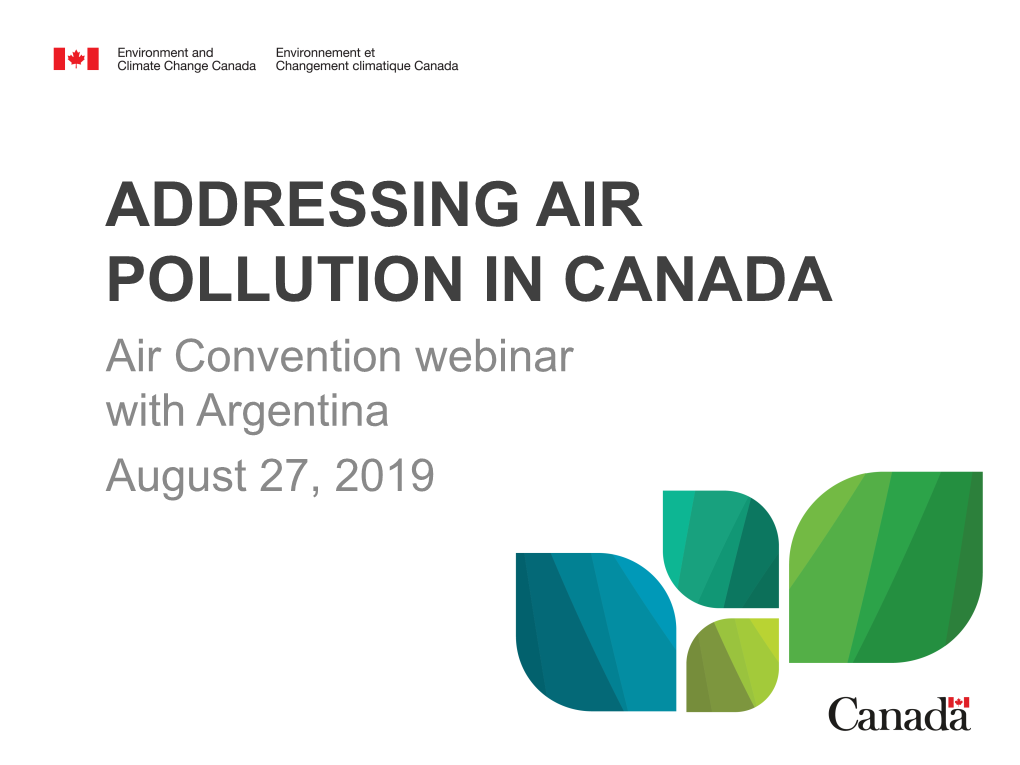 Addressing Air Pollution in Canada