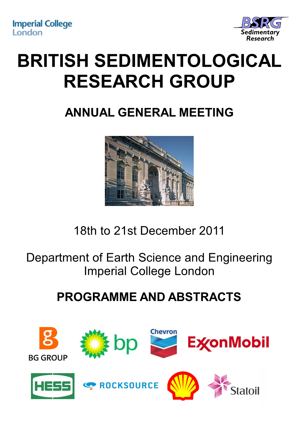 BSRG2011 Programme Abstrac