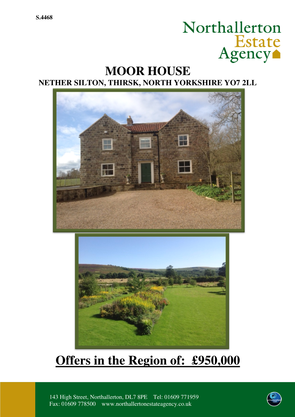 Moor House Nether Silton Thirsk North Yorkshire Yo7 2Ll