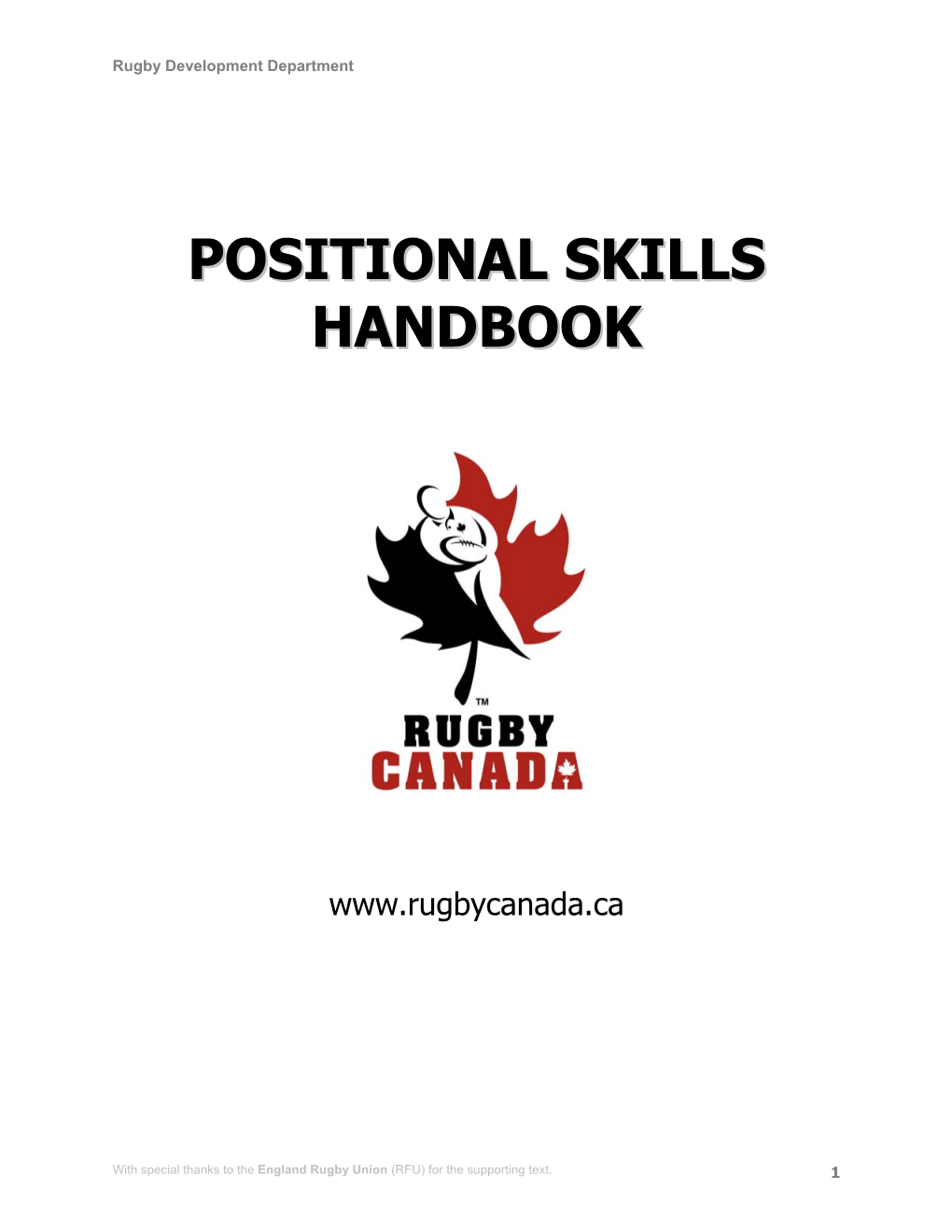 Positional Skills Handbook