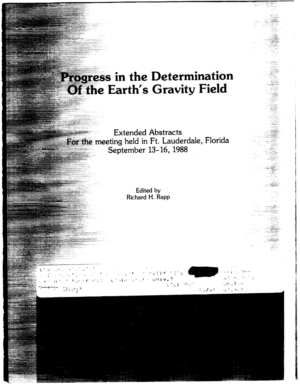 In the Determination Earth's Gravity Field