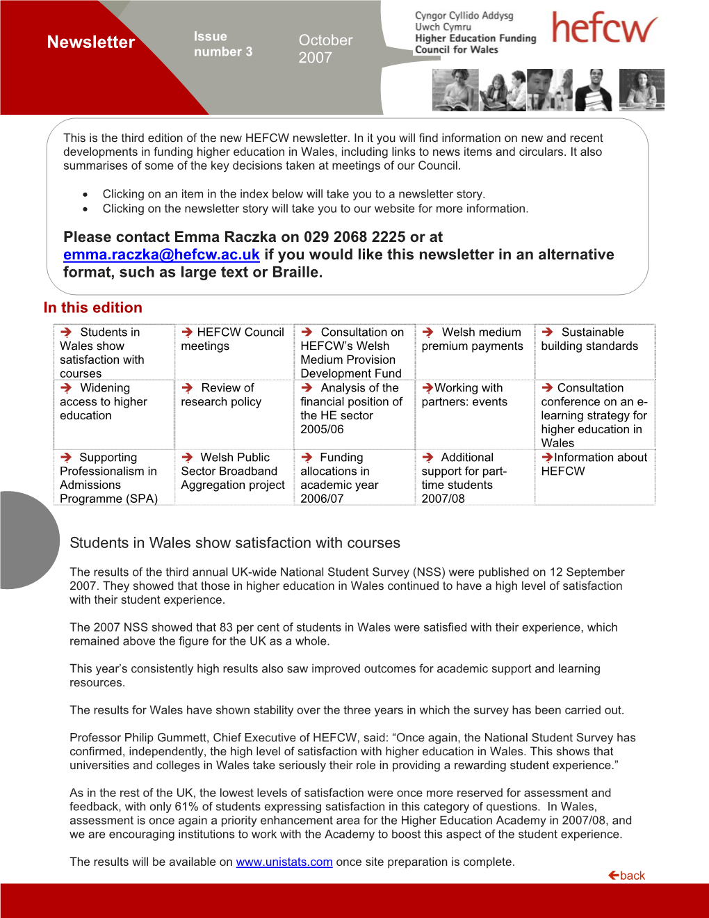 Newsletter Issue October Number 3 2007