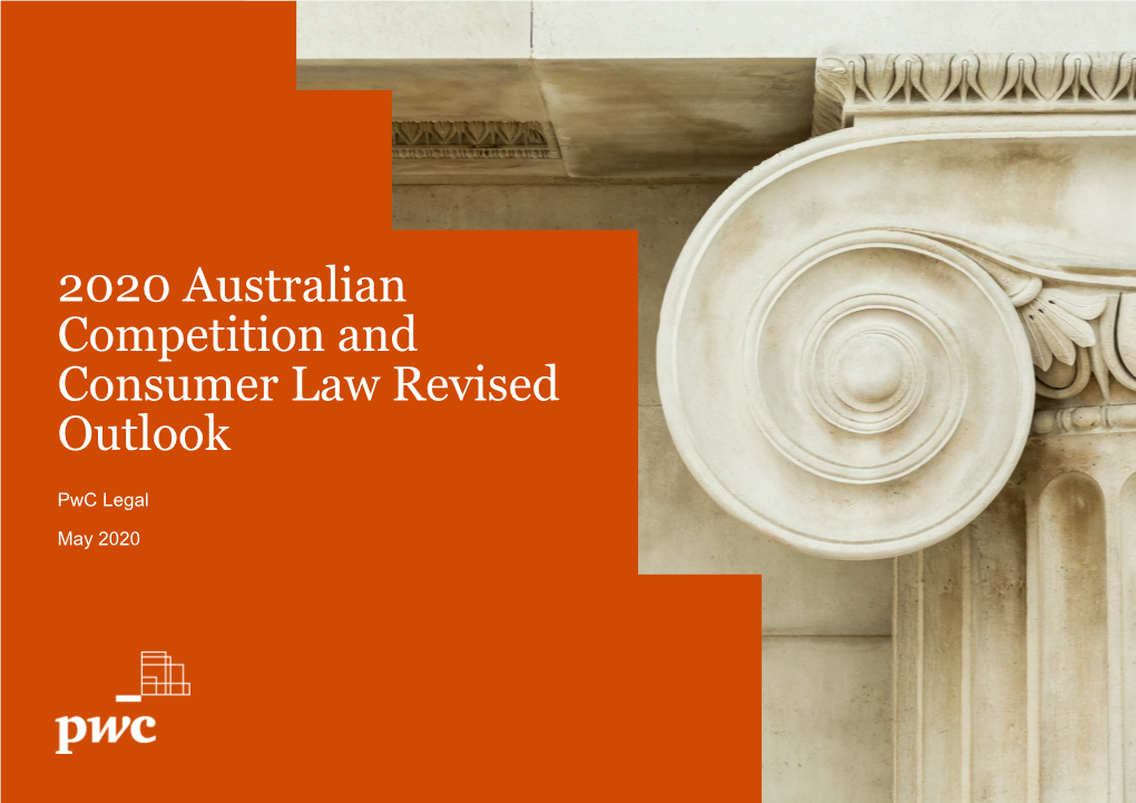 2020 Australian Competition and Consumer Law Revised Outlook