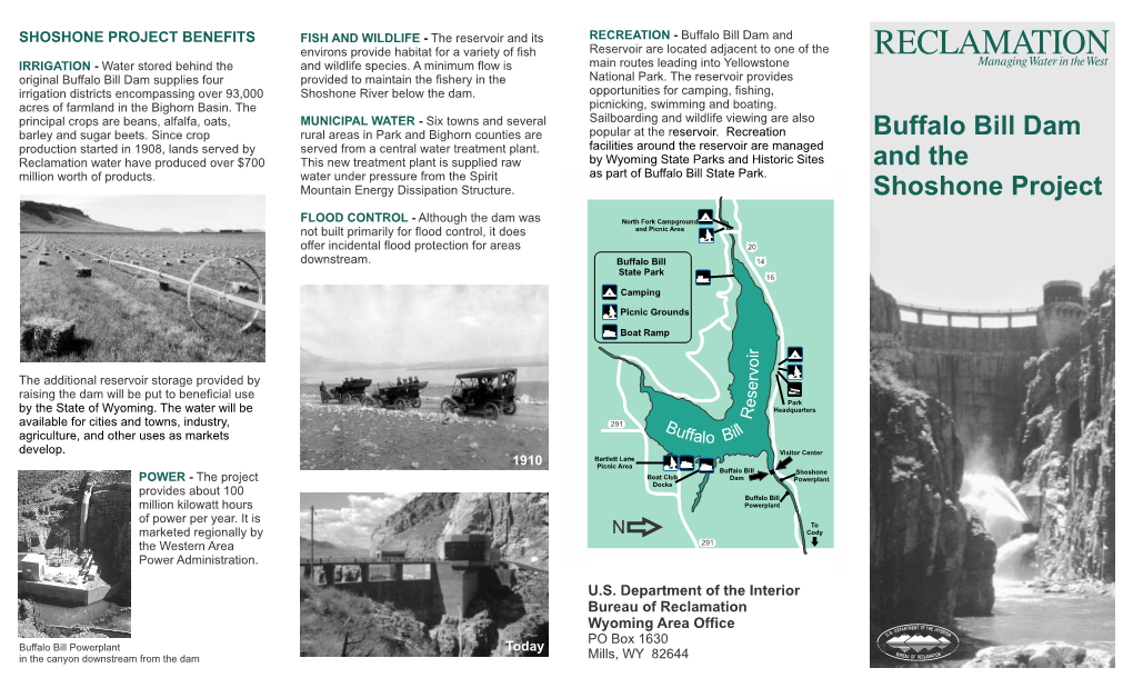 Buffalo Bill Dam and the Shoshone Project Brochure