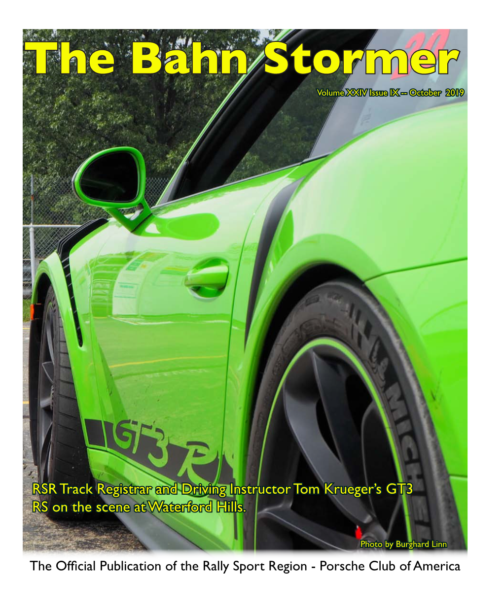 The Bahn Stormer Volume XXIV Issue IX -- October 2019
