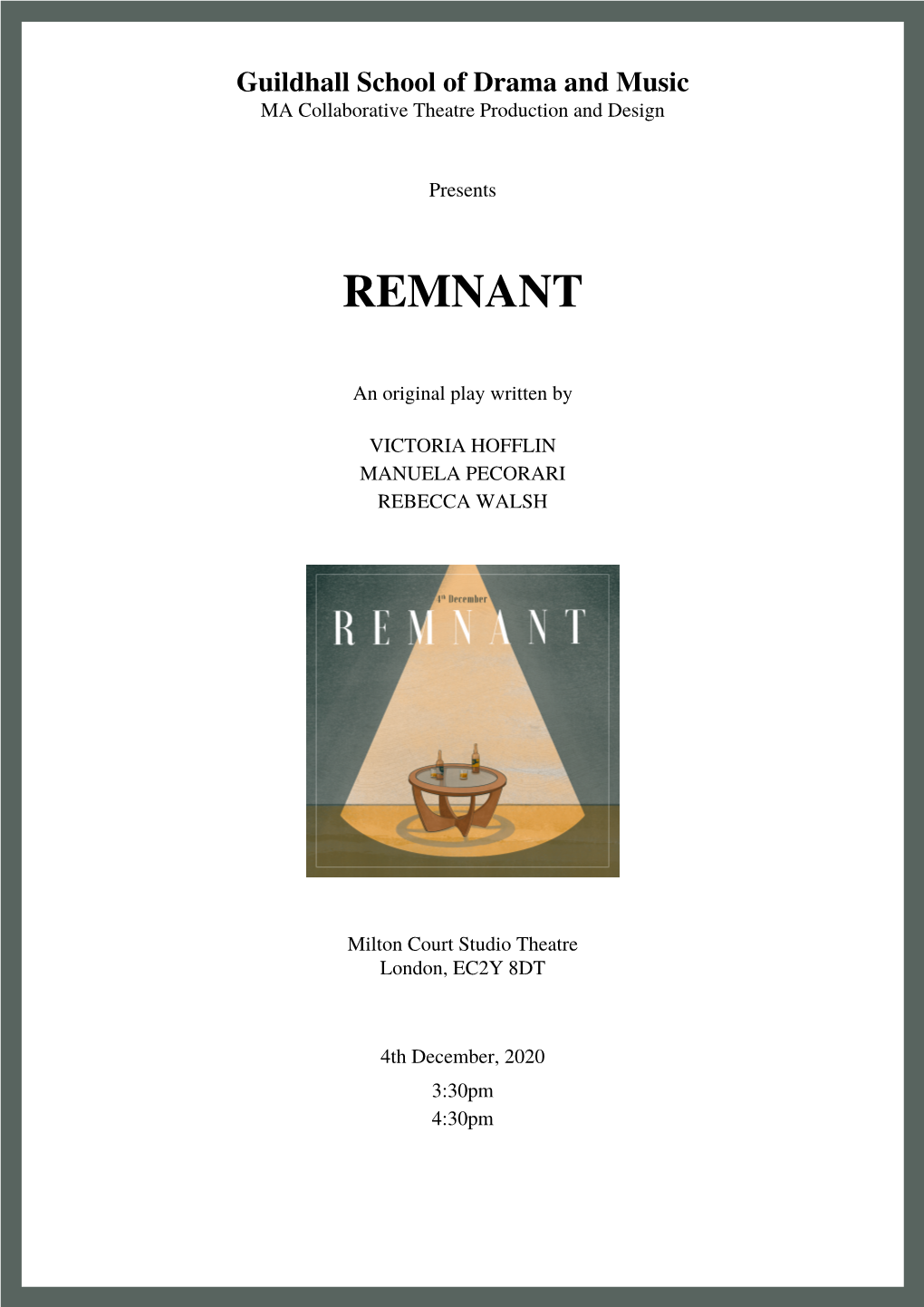 Copy of REMNANT Program