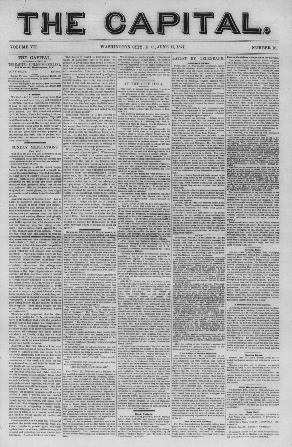 Volume Vil Washington City, D. C., June 17,1817. Number 16