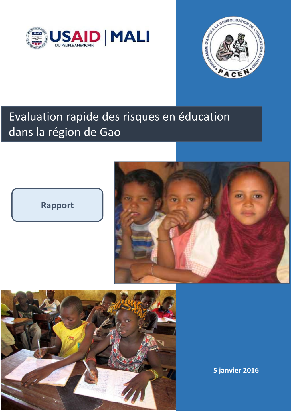 Evaluation Rapide Des Risques En Éducation Dans La Région De Gao