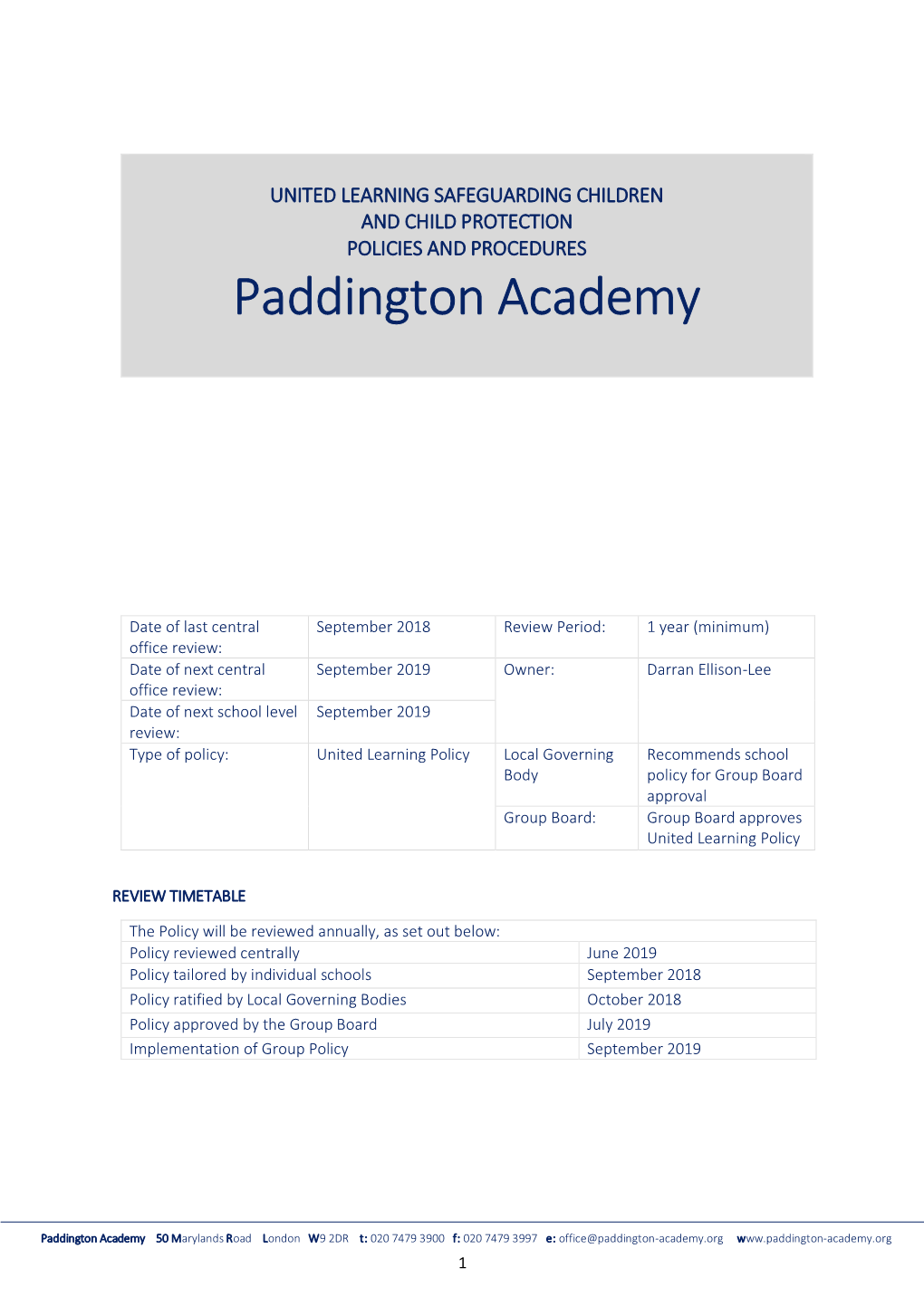Paddington Academy