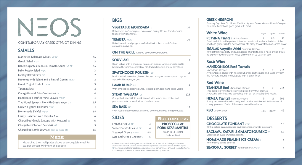 NEOS Menu Weekdays Revised.Indd