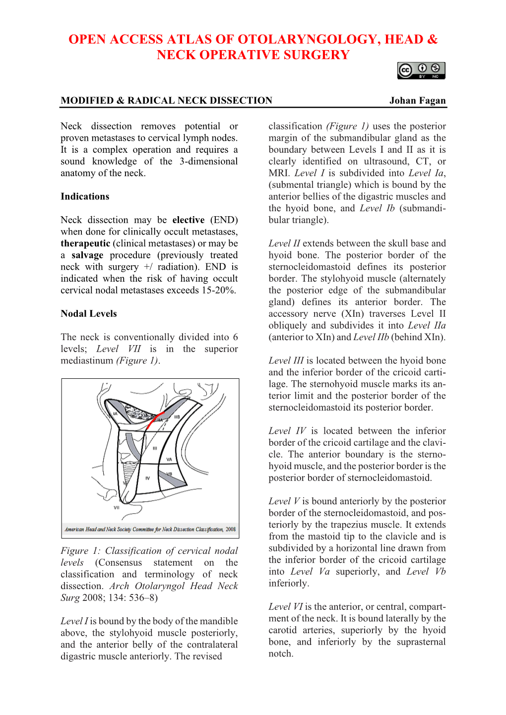 RADICAL NECK DISSECTION Johan Fagan