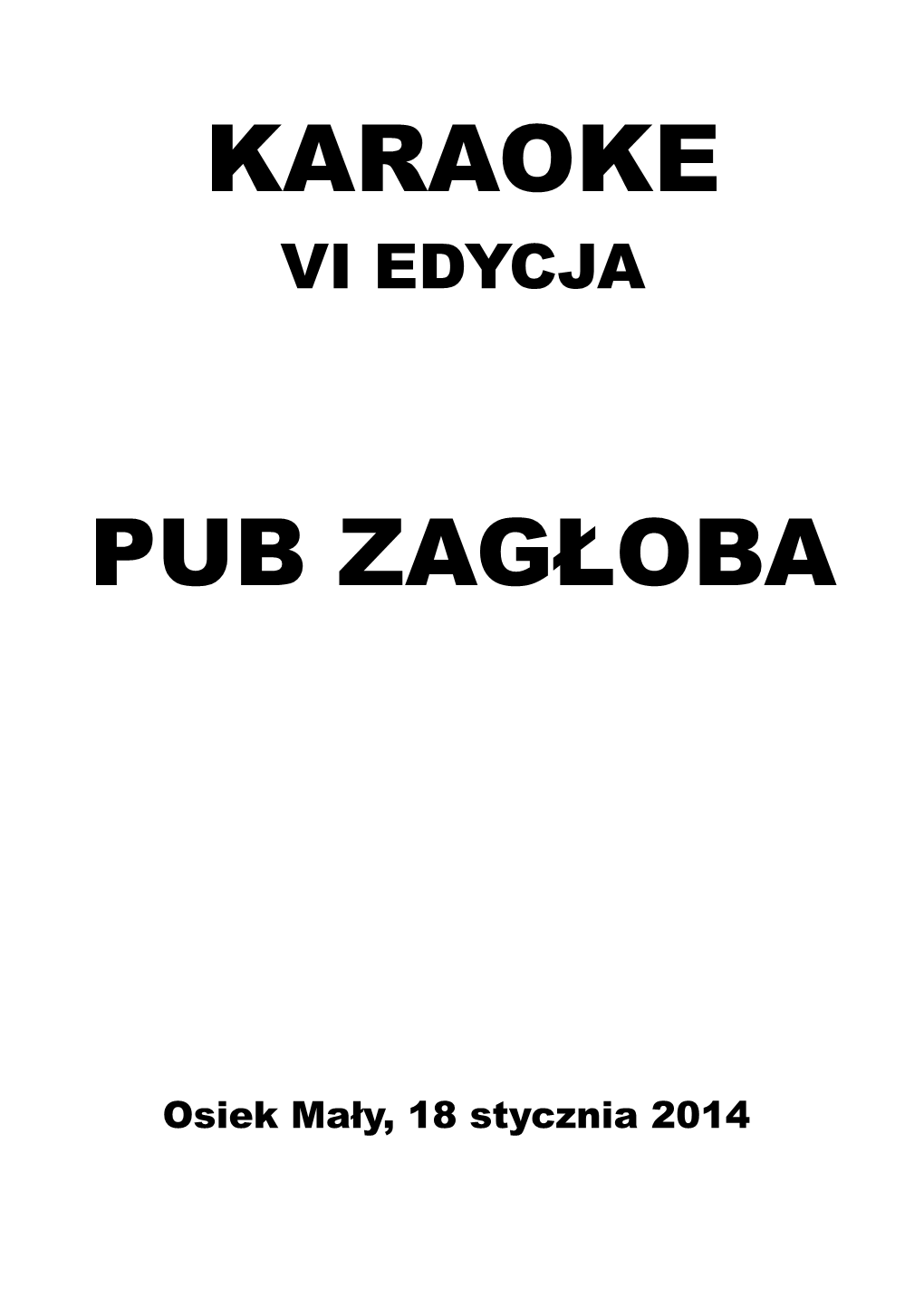 Karaoke Pub Zagłoba