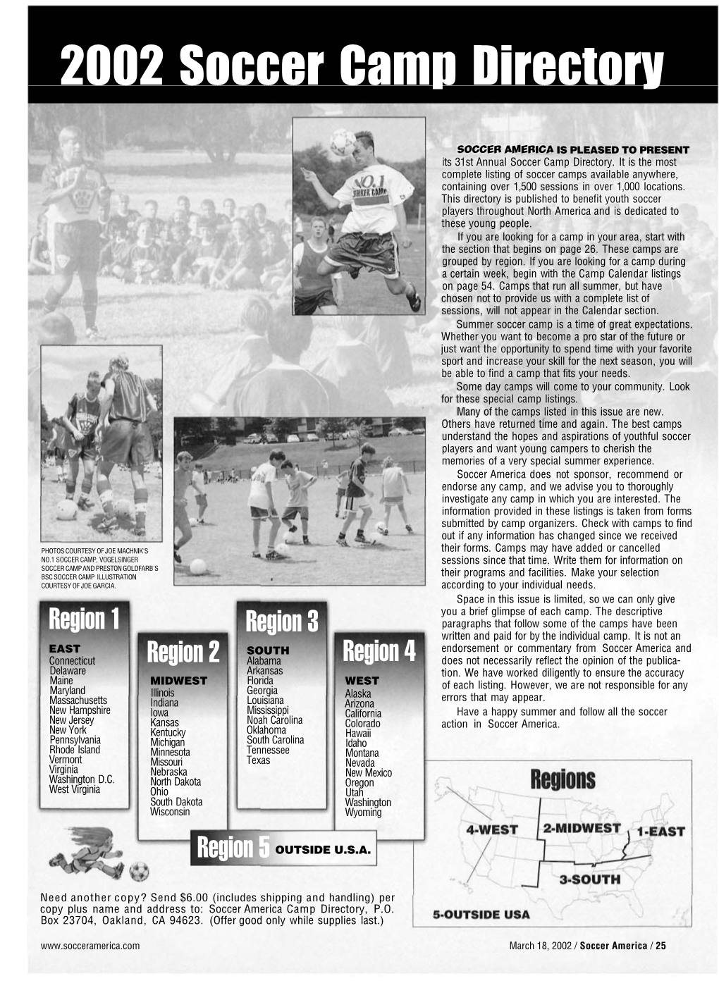 2002 Soccer Camp Directory