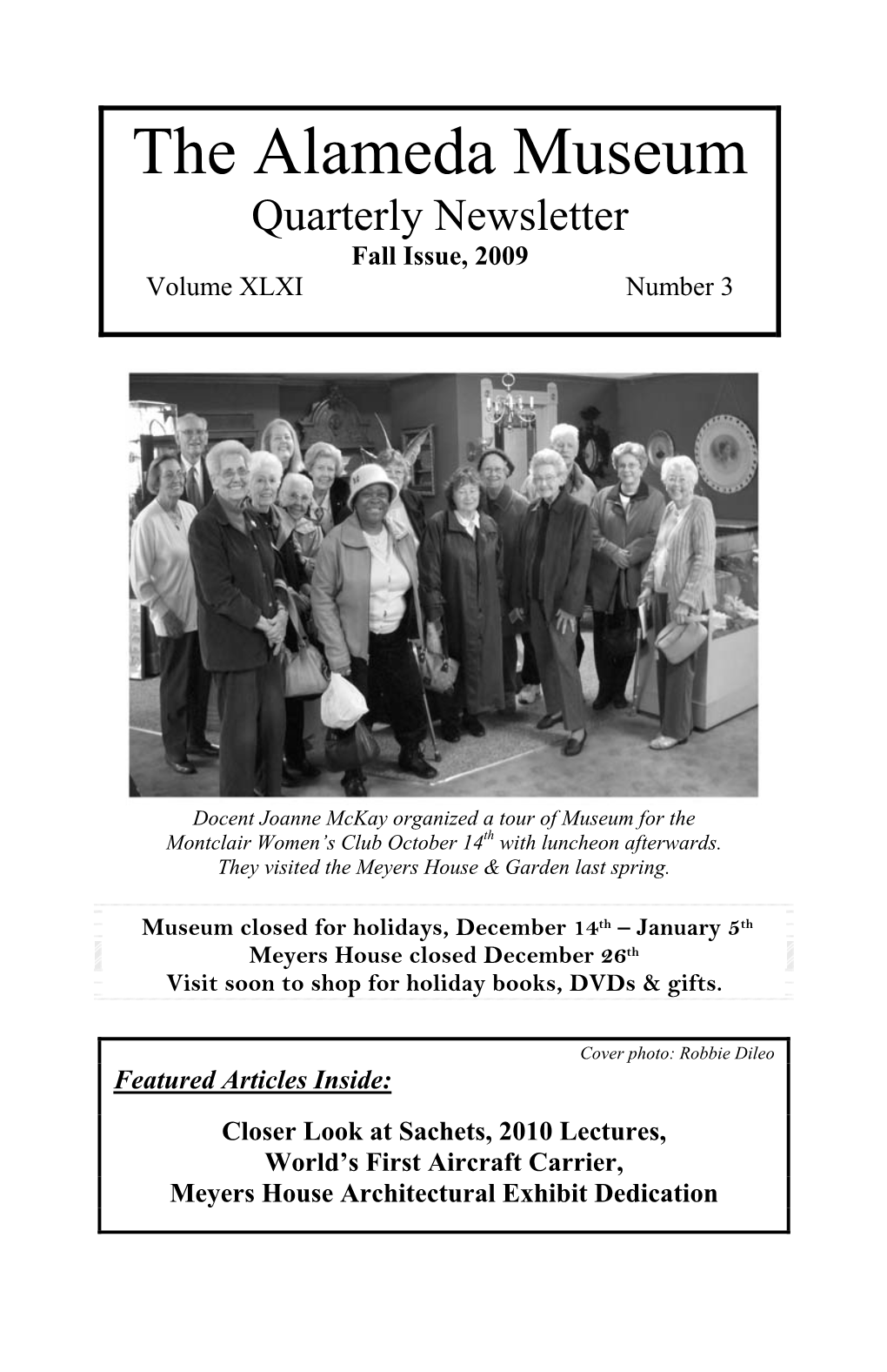 Museum Newsletter Winter 2009