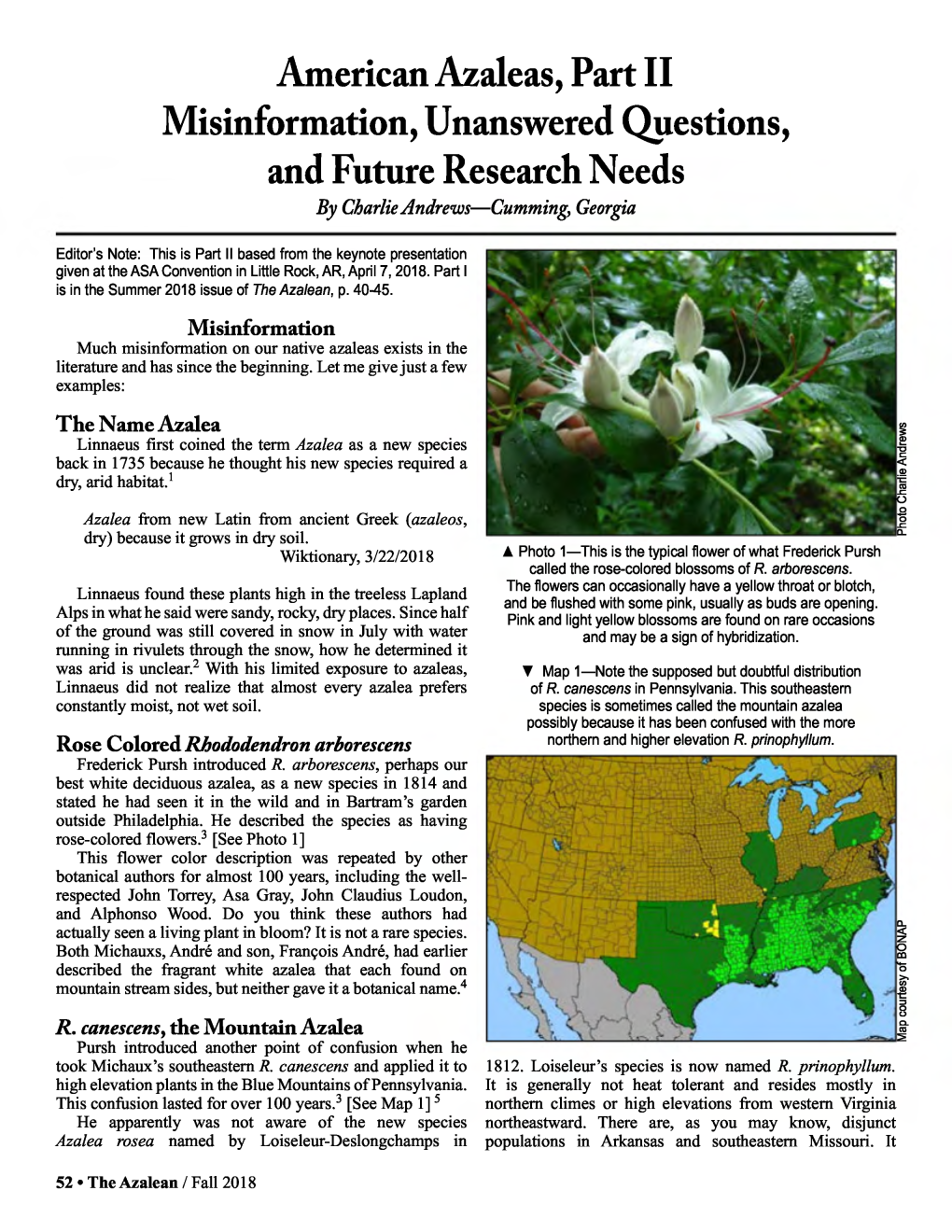 American Azaleas, Part II Misinformation, Unanswered Questions, and Future Research Needs by Charlie Andrews—Cumming, Georgia