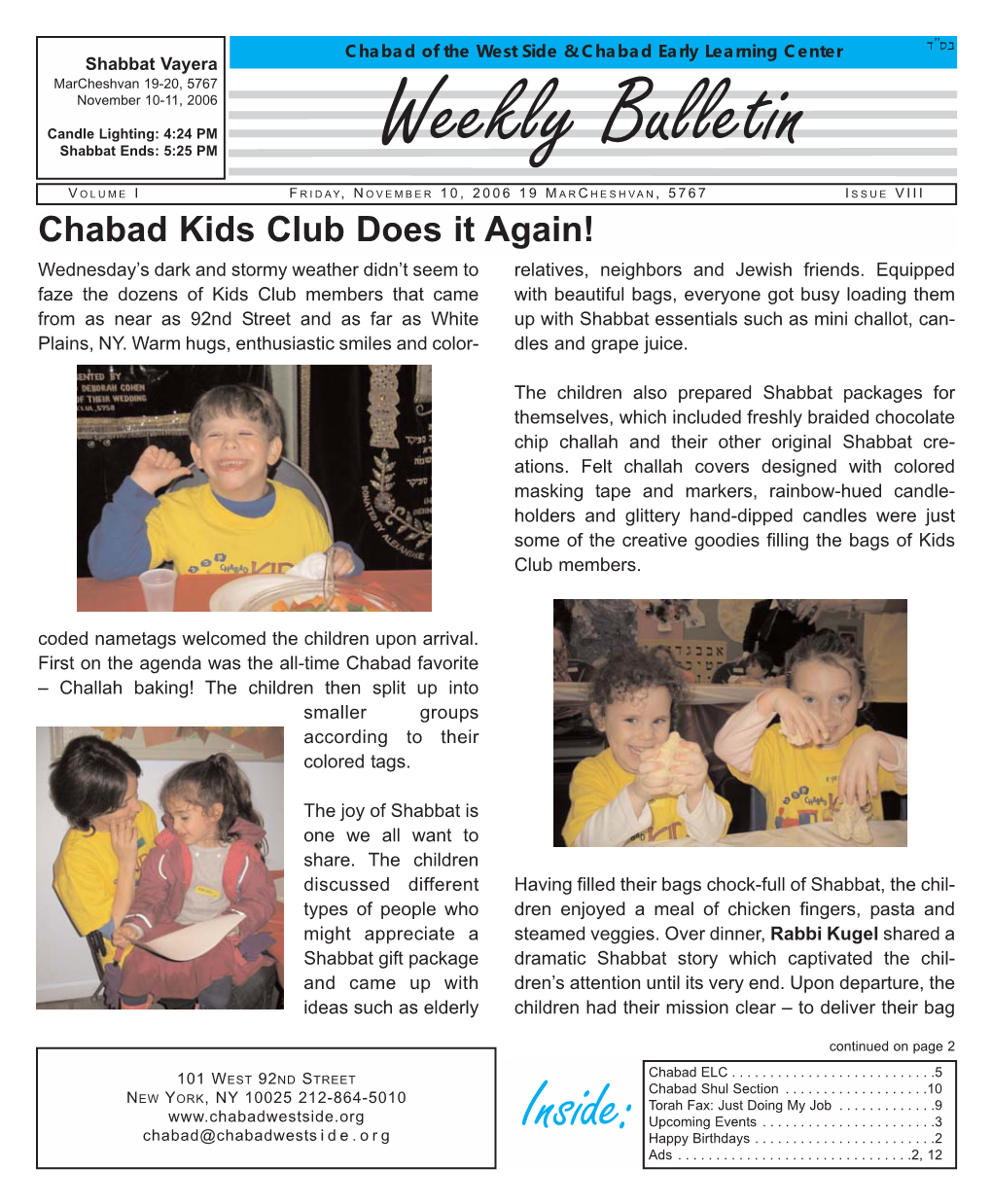 Weekly Bulletin Single Pages.Qxd