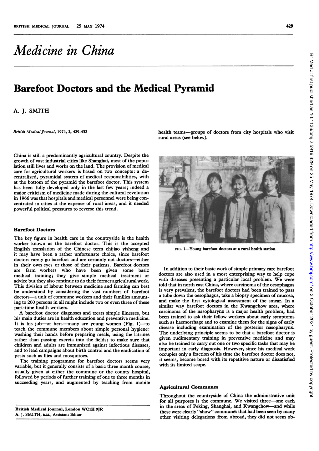 Barefoot Doctors and the Medical Pyramid