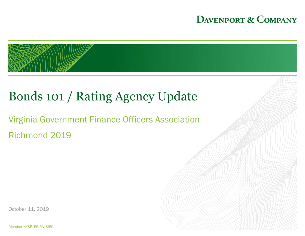 Debt Capacity Analysis and Review of Rating Agency Reports
