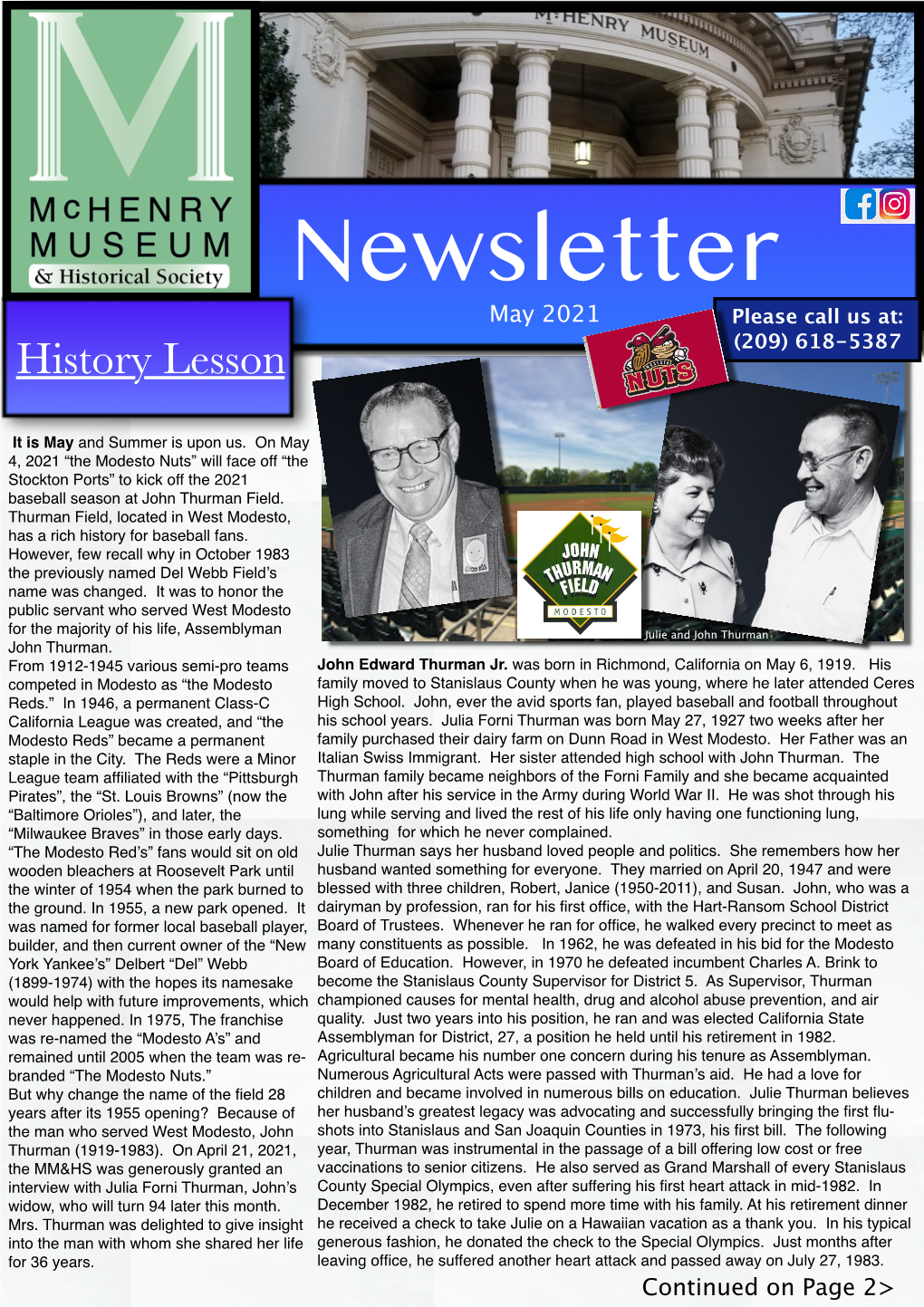 MMHS May Newsletter