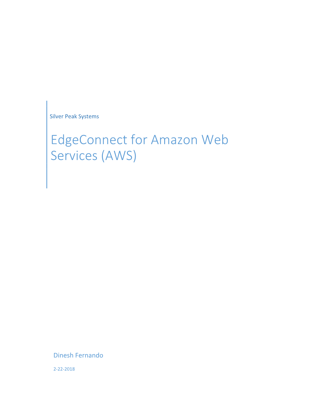 Edgeconnect for Amazon Web Services (AWS)