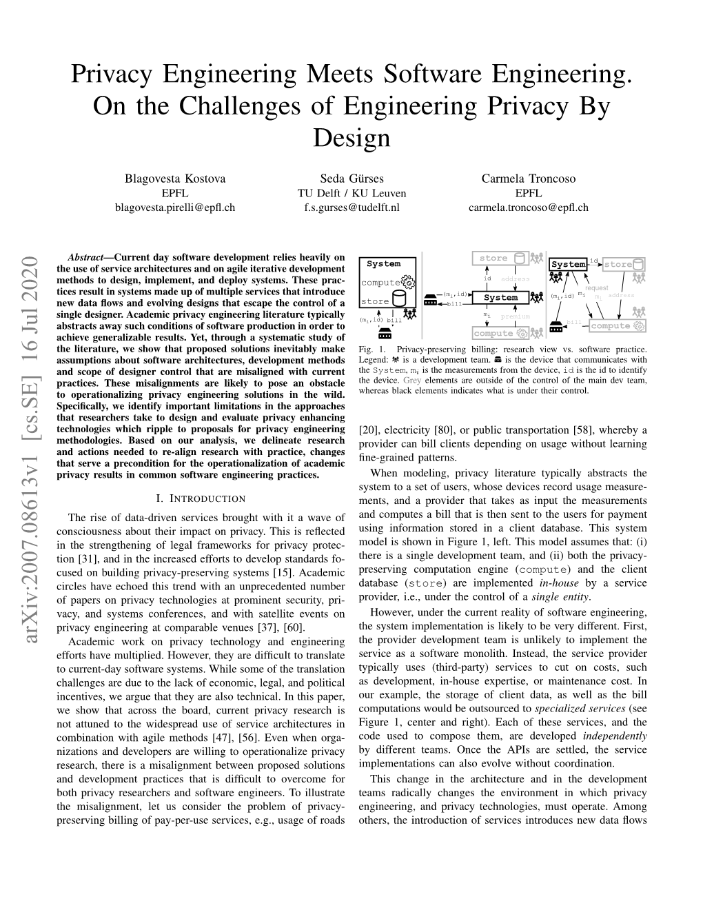 Privacy Engineering Meets Software Engineering. on the Challenges of Engineering Privacy by Design