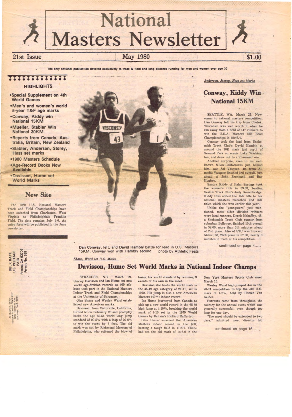 National Masters News May 1980