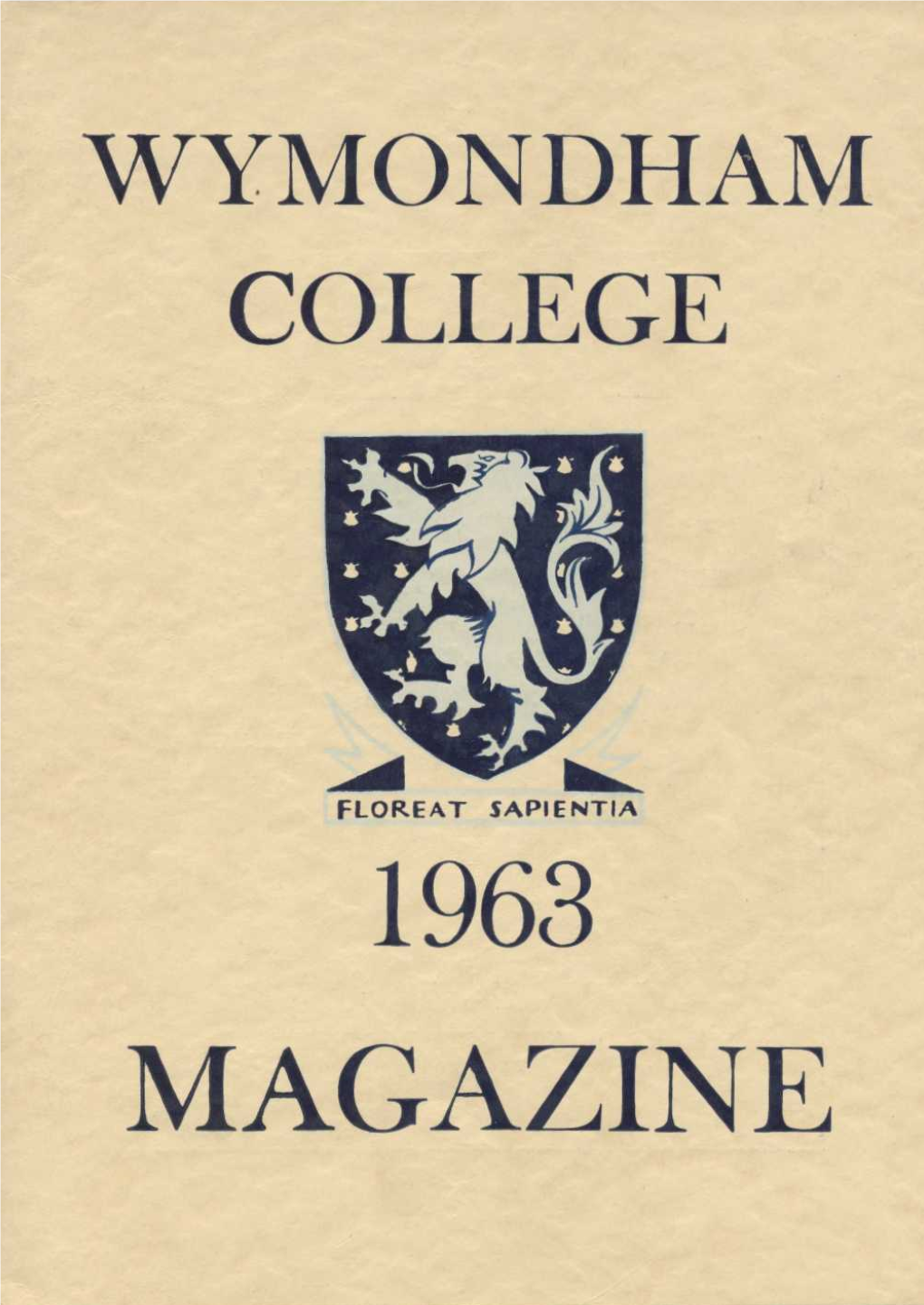 1963 Wymondham College Magazine