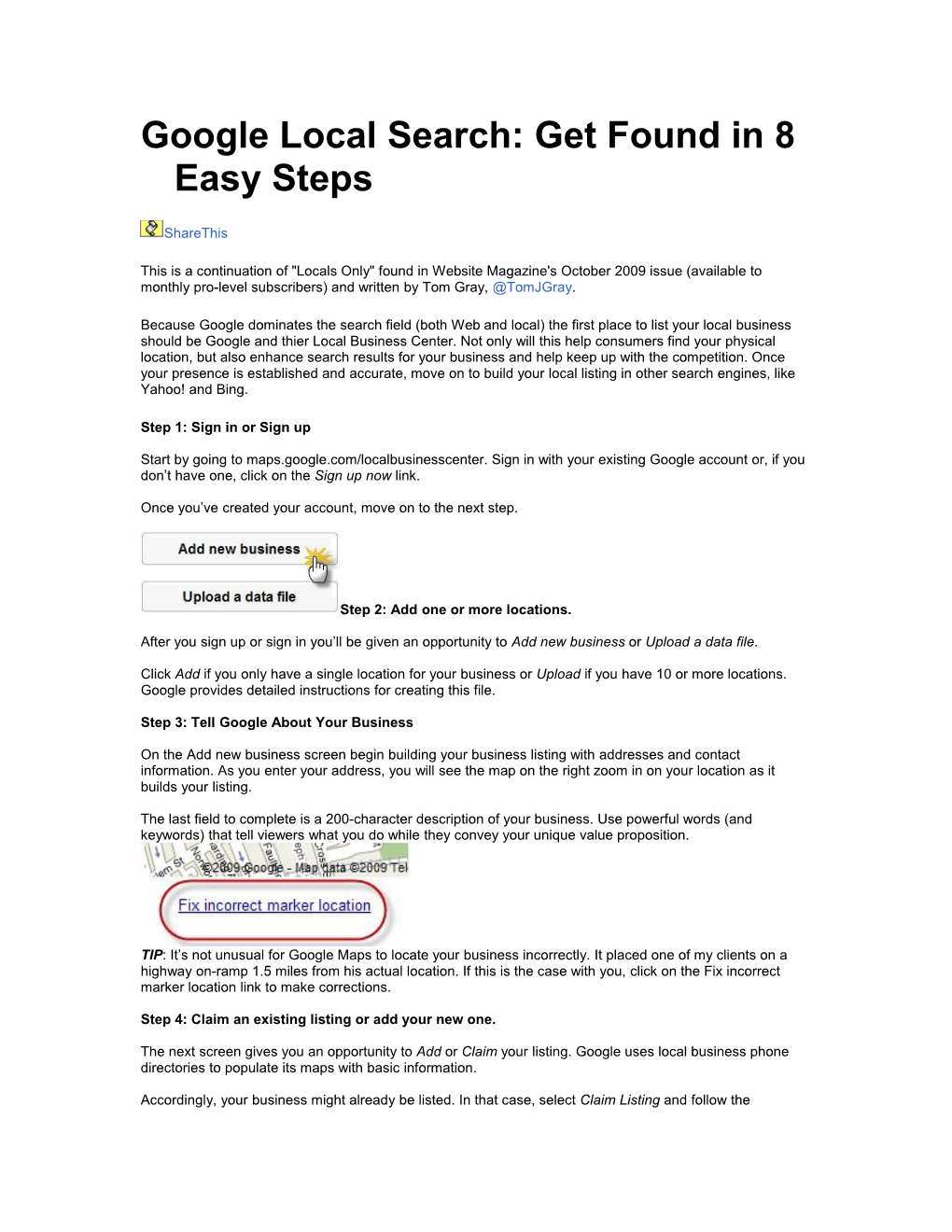 Google Local Search: Get Found in 8 Easy Steps