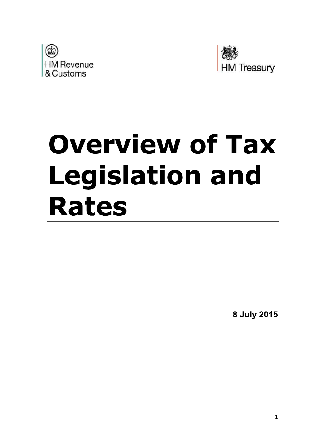 Overview of Tax Legislation and Rates