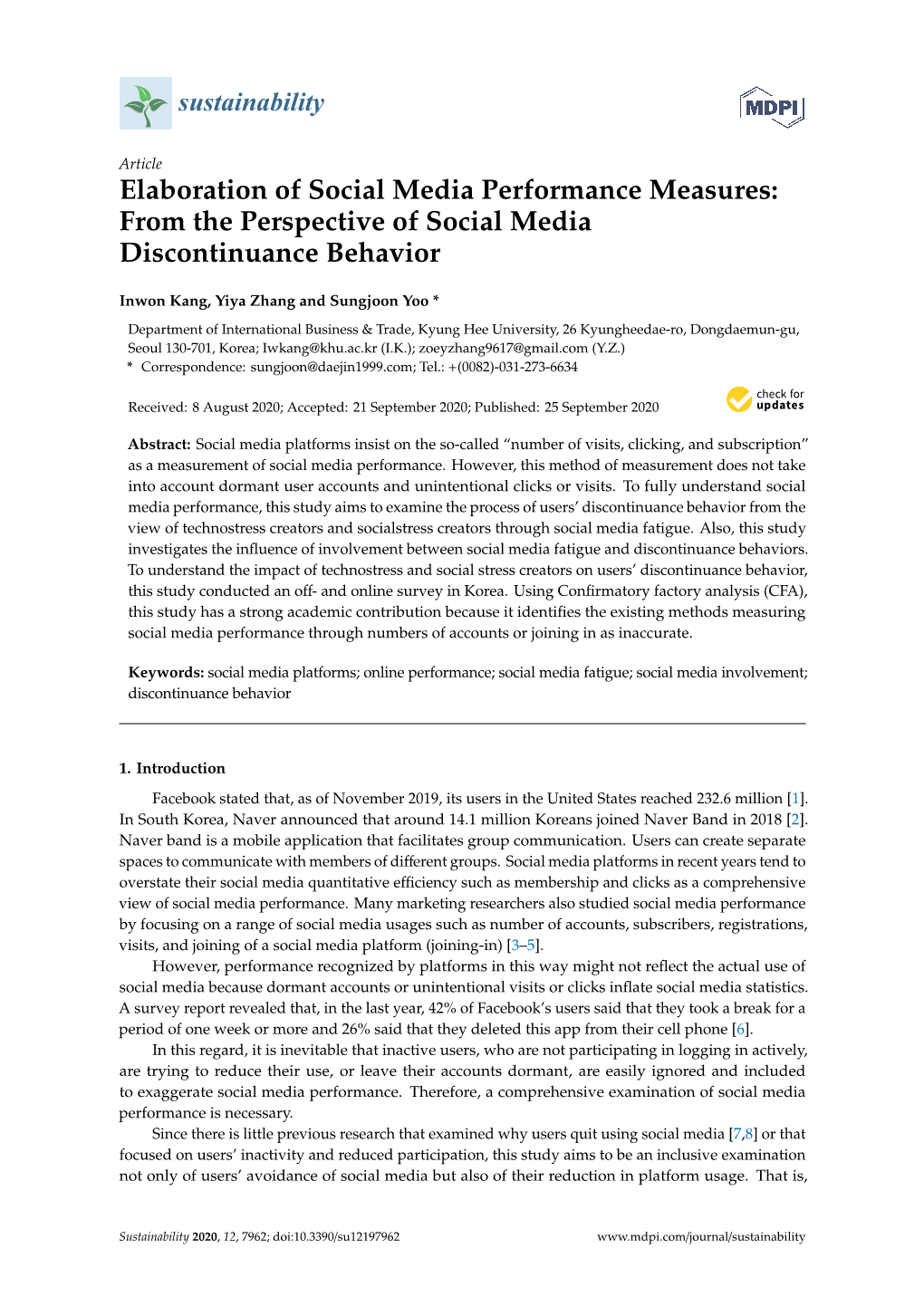 From the Perspective of Social Media Discontinuance Behavior