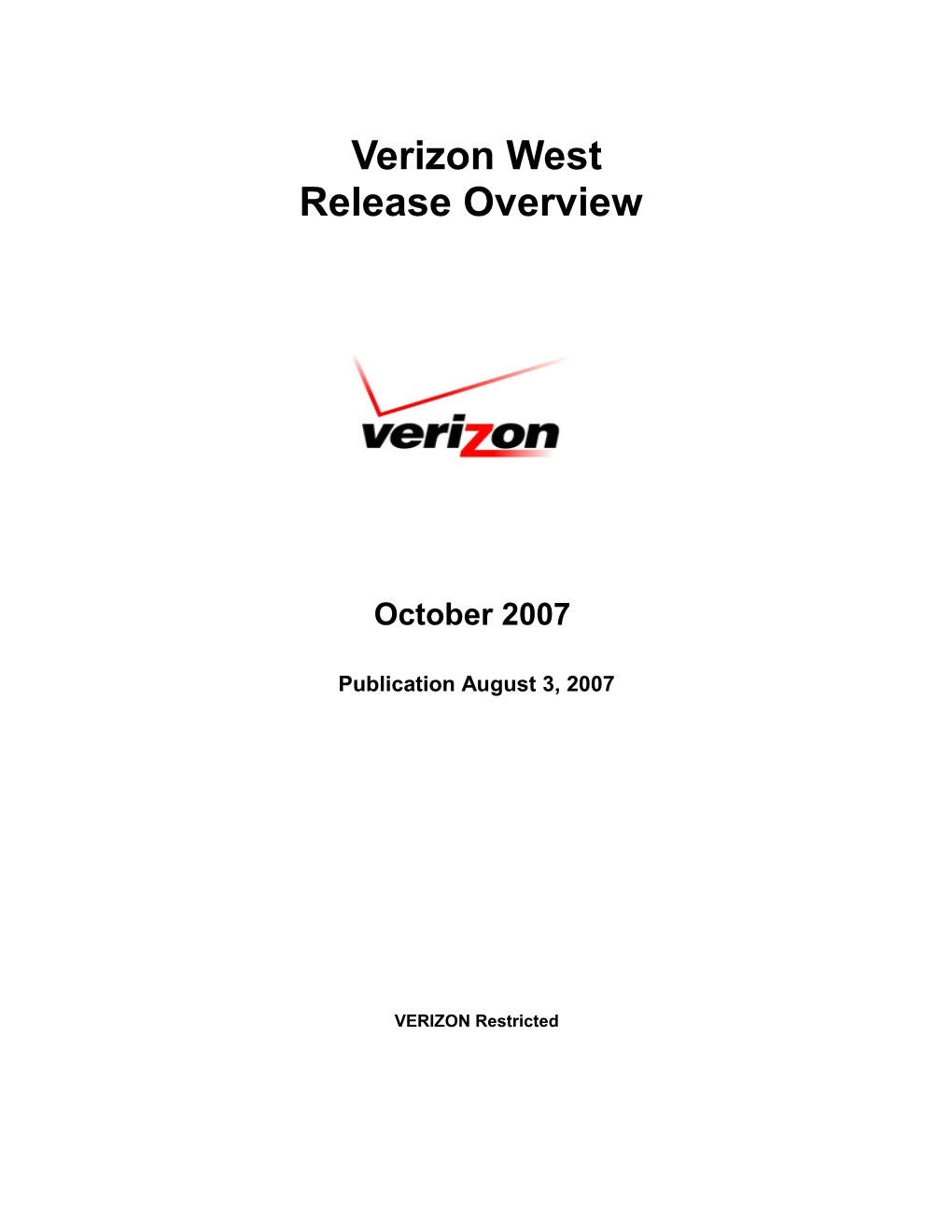 VERIZON Restricted